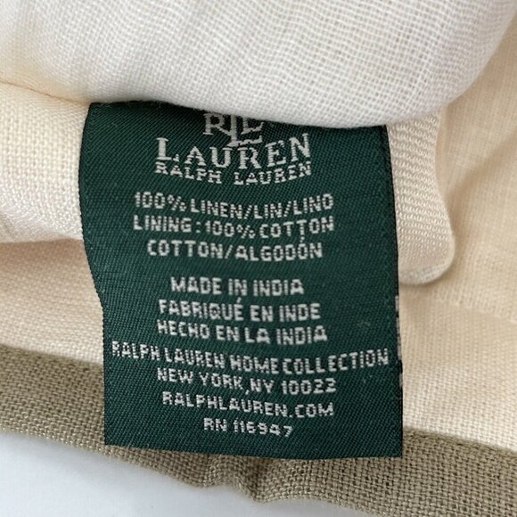 RALPH LAUREN Yorkshire Rose CREAM Standard Pillow SHAM LINEN NIP Set of 2 FLAW - Picture 11 of 12